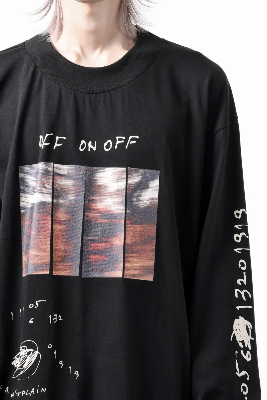 A.F ARTEFACT THICK-COLLAR BASIC L/S T-SHIRT / TYPE A PRINT (BLACK) - Image 22