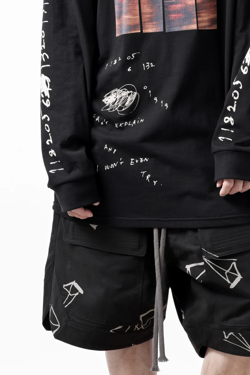 A.F ARTEFACT THICK-COLLAR BASIC L/S T-SHIRT / TYPE A PRINT (BLACK) - Image 24
