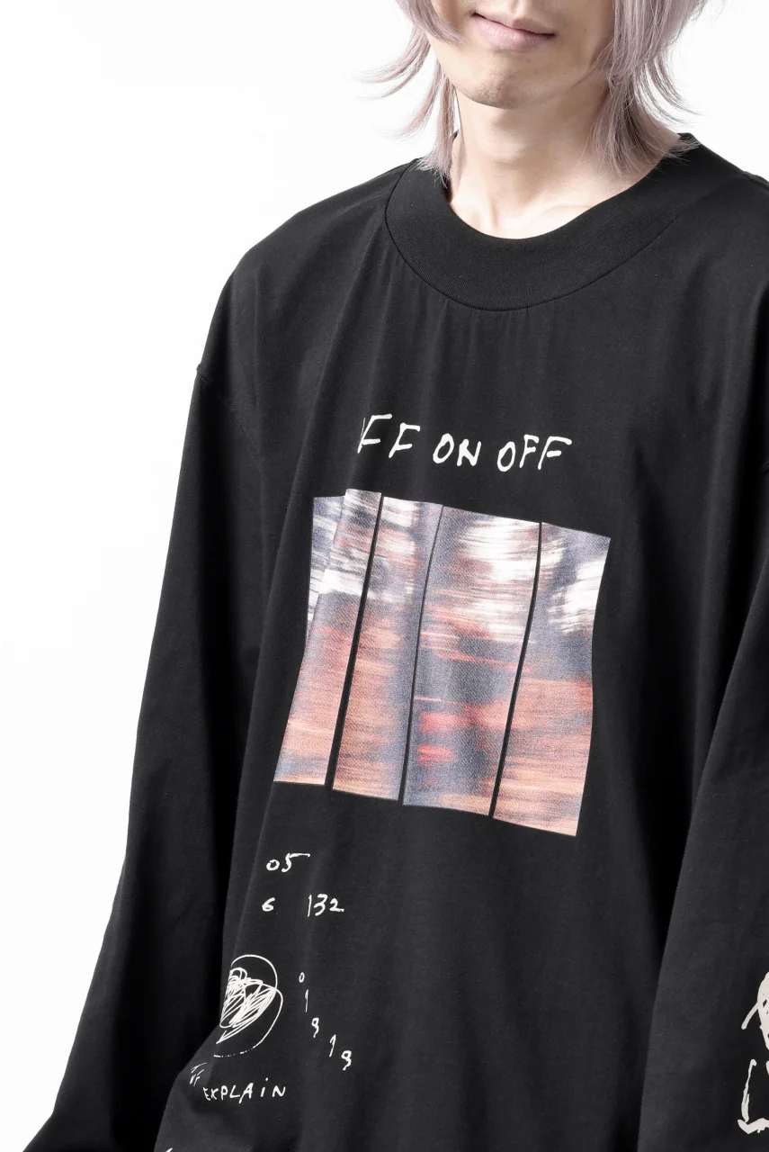 A.F ARTEFACT THICK-COLLAR BASIC L/S T-SHIRT / TYPE A PRINT (BLACK) - Image 25