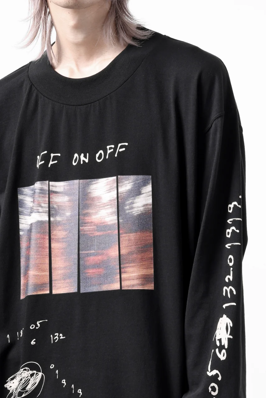 A.F ARTEFACT THICK-COLLAR BASIC L/S T-SHIRT / TYPE A PRINT (BLACK) - Image 27