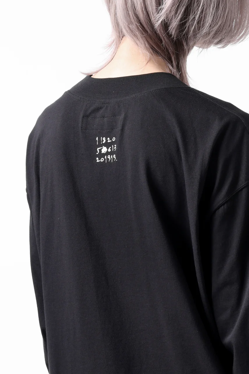 A.F ARTEFACT THICK-COLLAR BASIC L/S T-SHIRT / TYPE A PRINT (BLACK) - Image 30