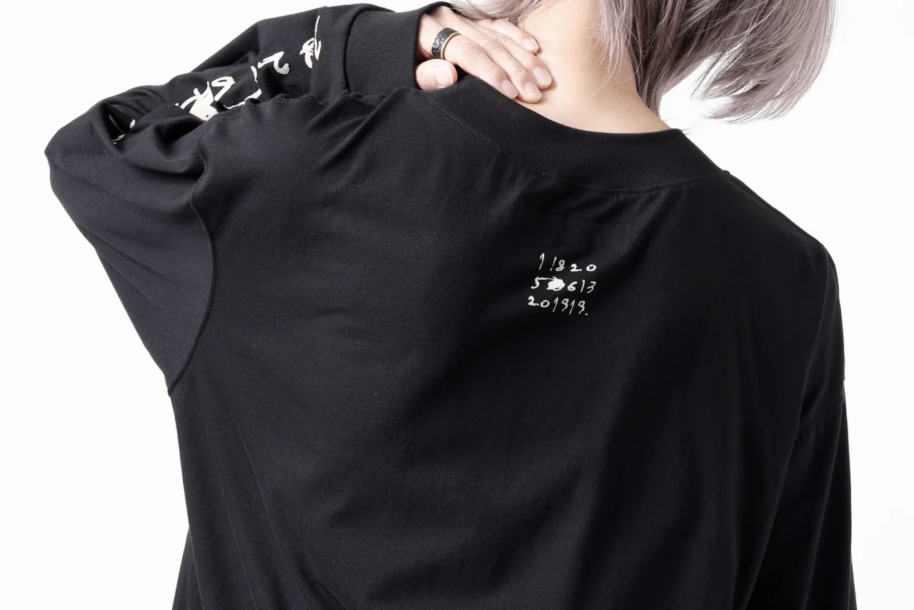 A.F ARTEFACT THICK-COLLAR BASIC L/S T-SHIRT / TYPE A PRINT (BLACK) - Image 33