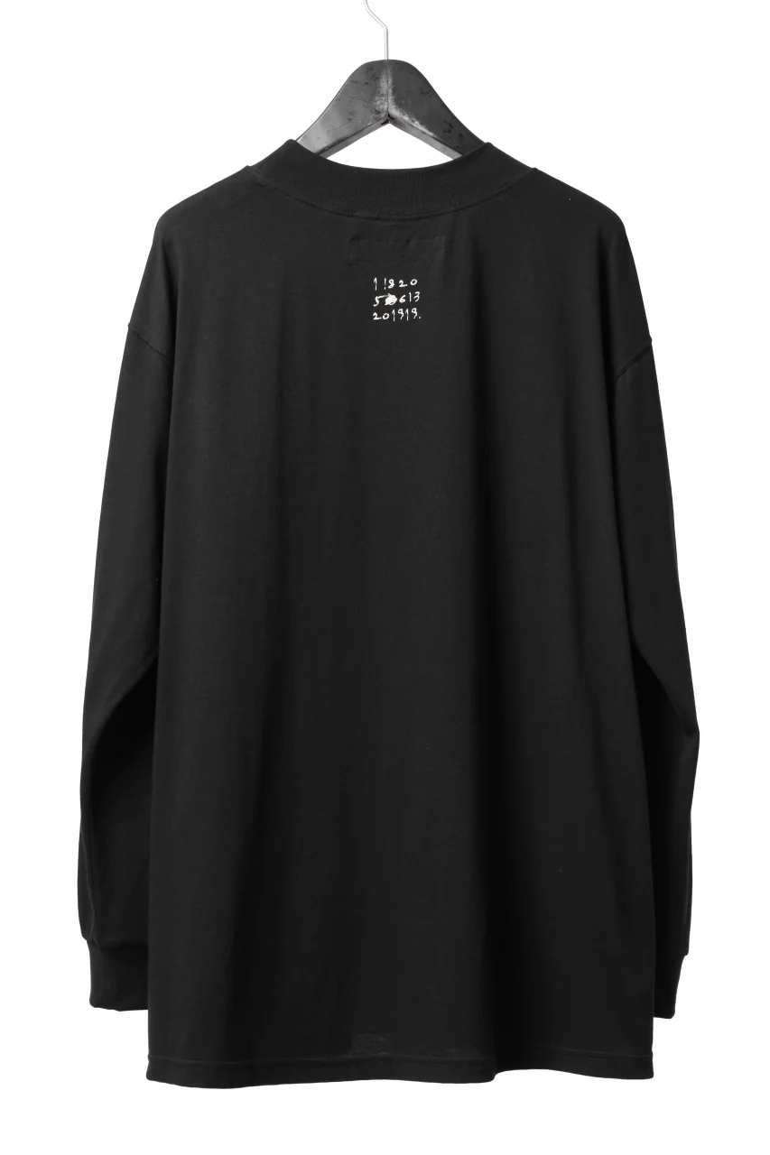 A.F ARTEFACT THICK-COLLAR BASIC L/S T-SHIRT / TYPE A PRINT (BLACK) - Image 8