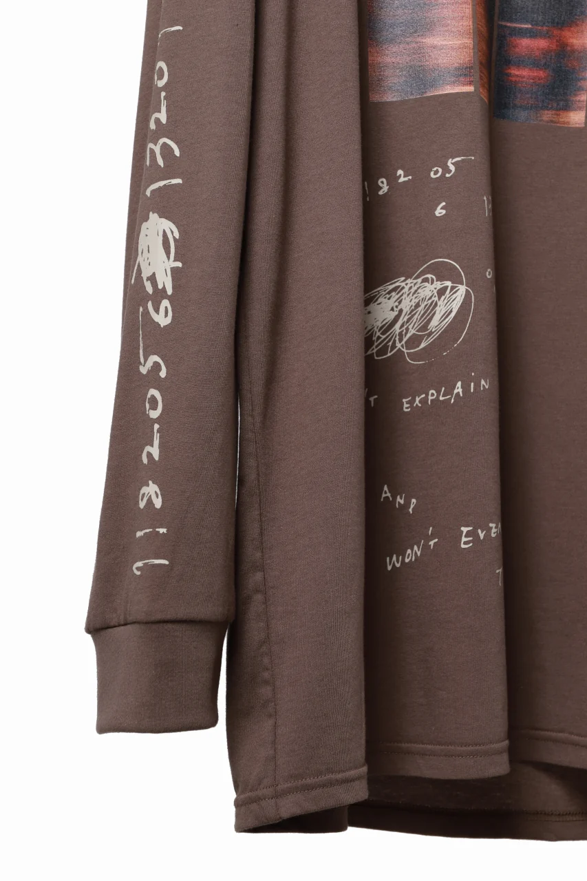 A.F ARTEFACT THICK-COLLAR BASIC L/S T-SHIRT / TYPE A PRINT (BROWN) - Image 15