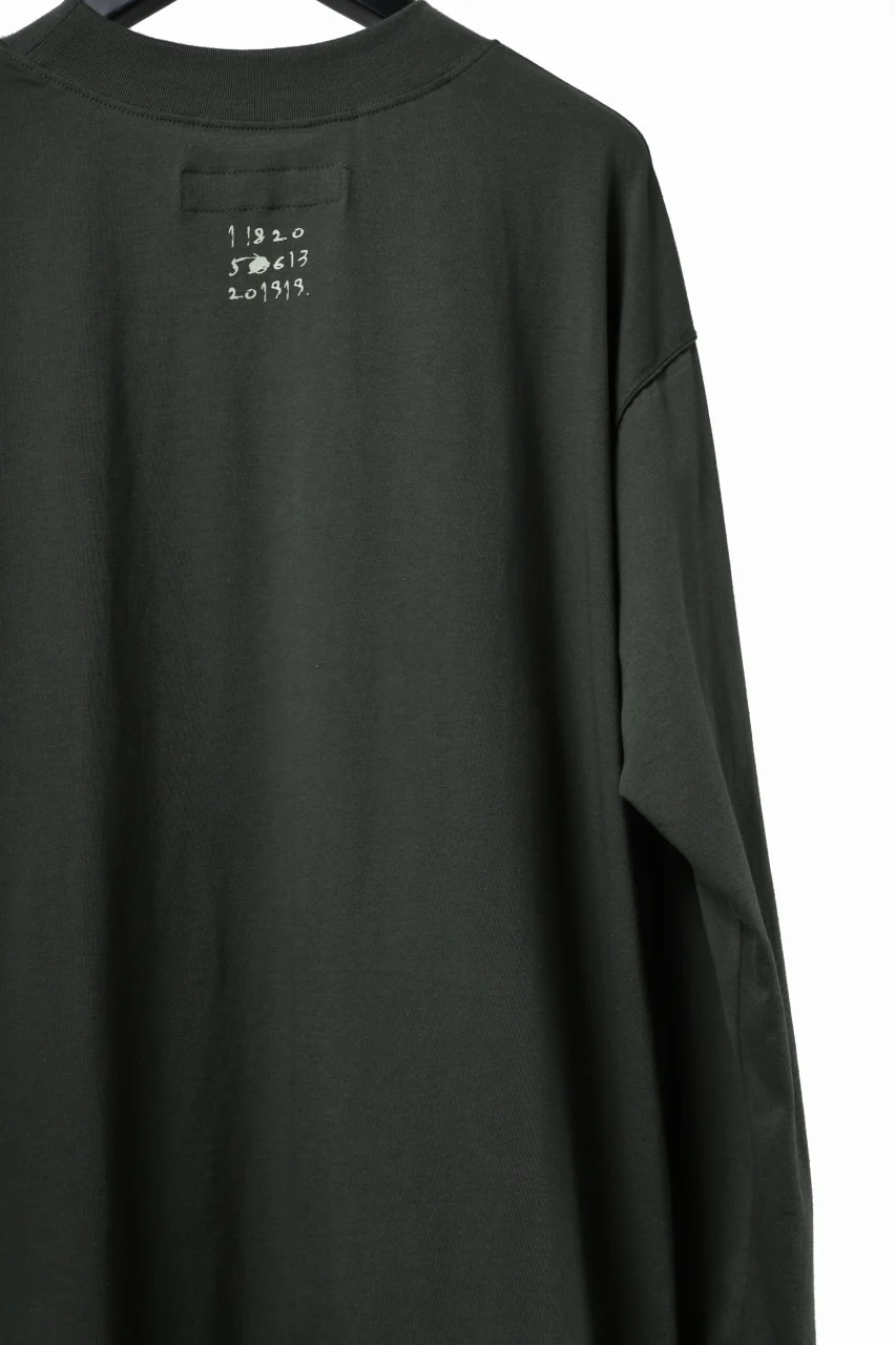 A.F ARTEFACT THICK-COLLAR BASIC L/S T-SHIRT / TYPE A PRINT (KHAKI) - Image 15