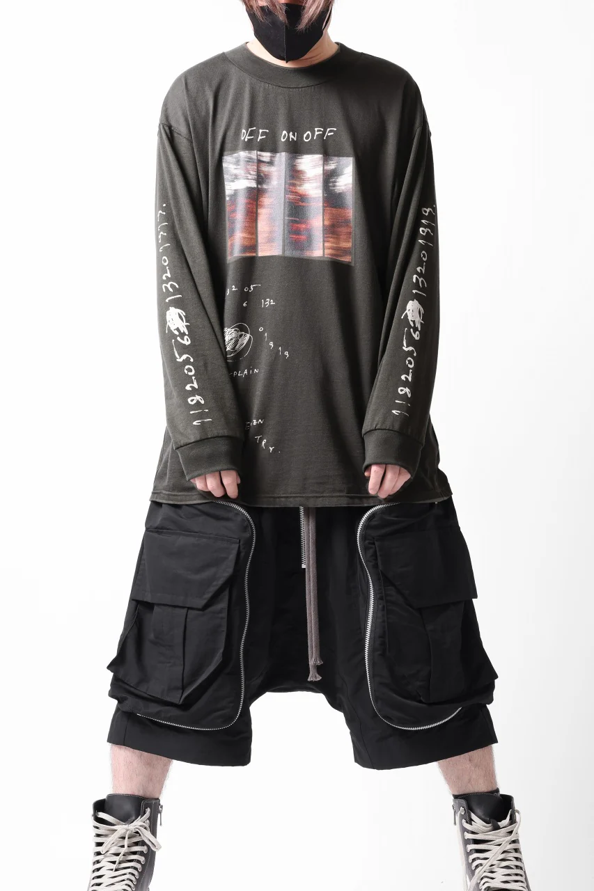 A.F ARTEFACT THICK-COLLAR BASIC L/S T-SHIRT / TYPE A PRINT (KHAKI) - Image 29
