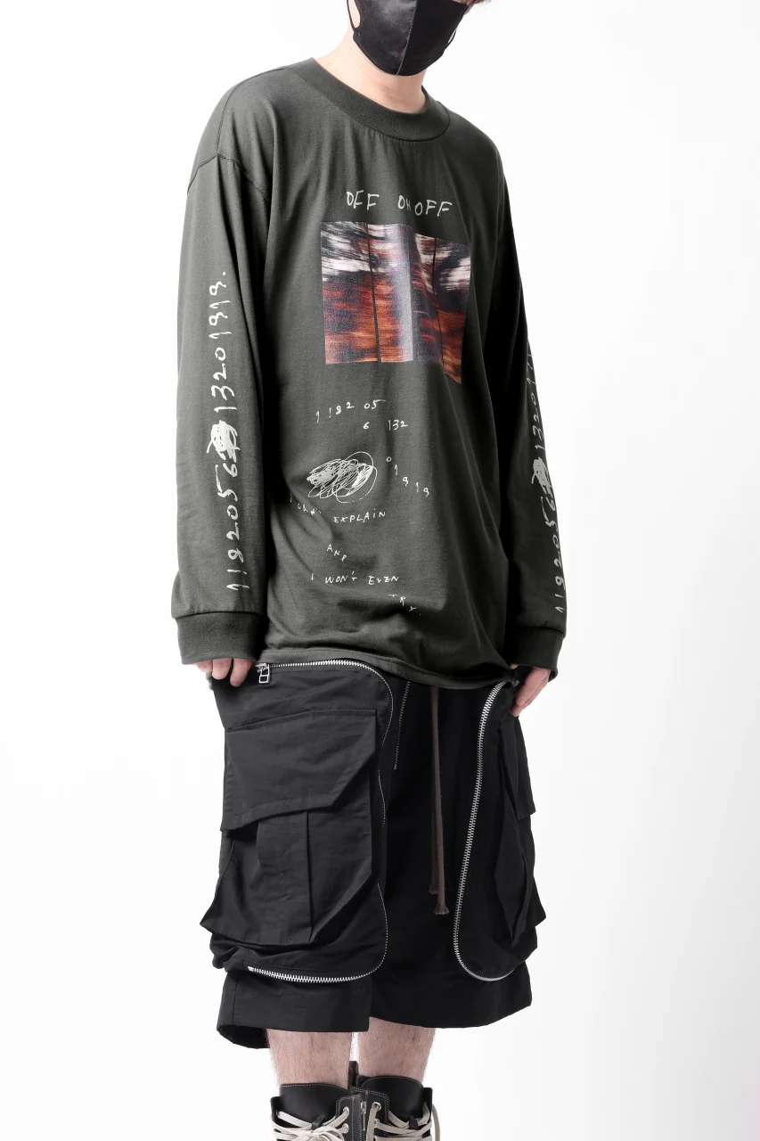 A.F ARTEFACT THICK-COLLAR BASIC L/S T-SHIRT / TYPE A PRINT (KHAKI) - Image 30