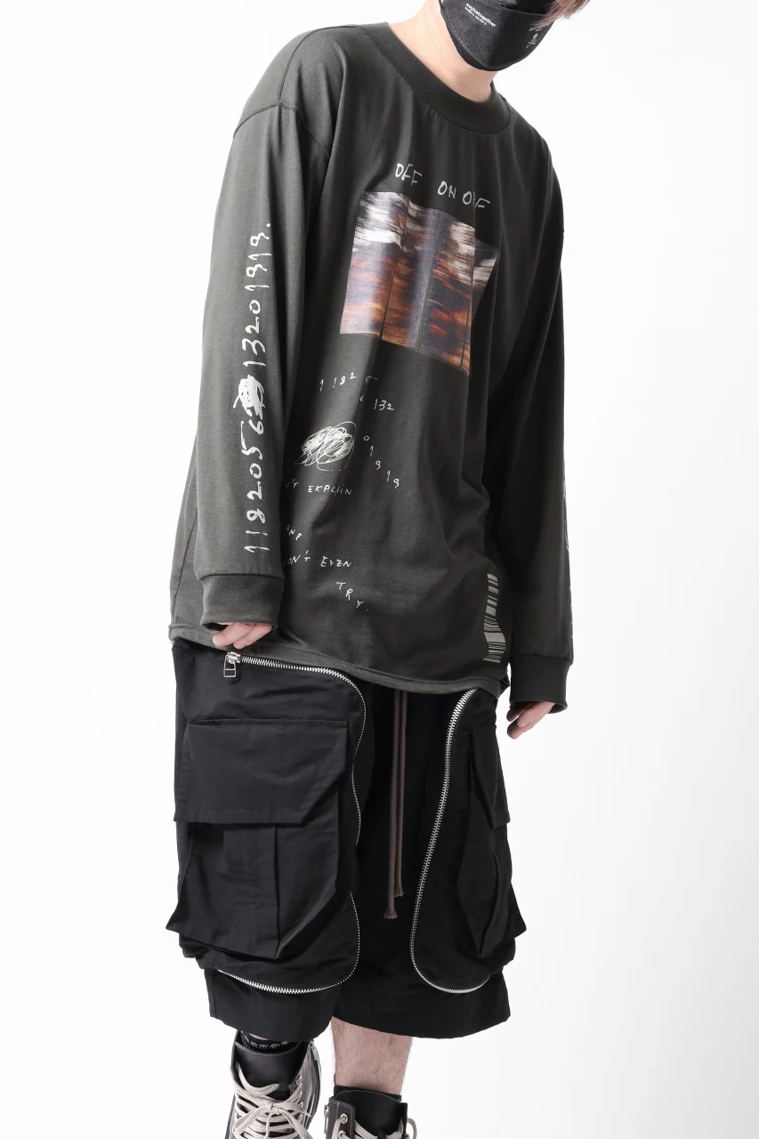 A.F ARTEFACT THICK-COLLAR BASIC L/S T-SHIRT / TYPE A PRINT (KHAKI) - Image 33