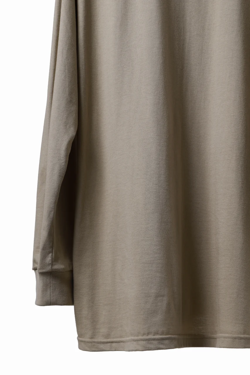 A.F ARTEFACT THICK-COLLAR BASIC L/S T-SHIRT / TYPE B PRINT (BEIGE) - Image 28