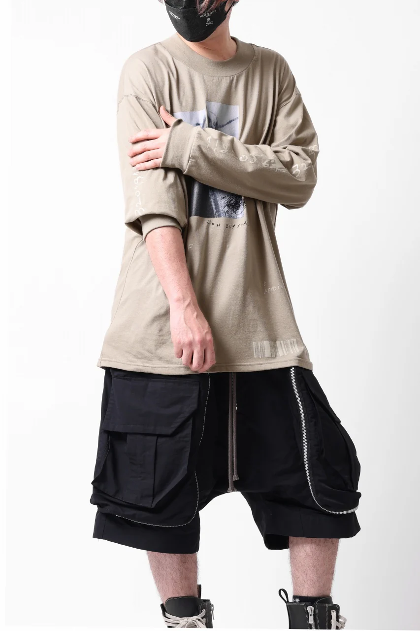 A.F ARTEFACT THICK-COLLAR BASIC L/S T-SHIRT / TYPE B PRINT (BEIGE) - Image 29