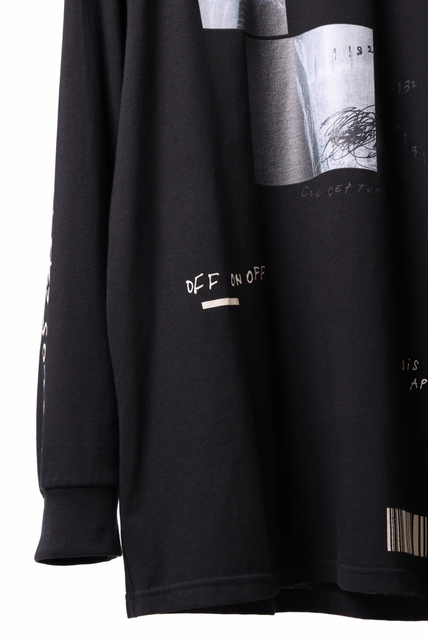 A.F ARTEFACT THICK-COLLAR BASIC L/S T-SHIRT / TYPE B PRINT (BLACK) - Image 10