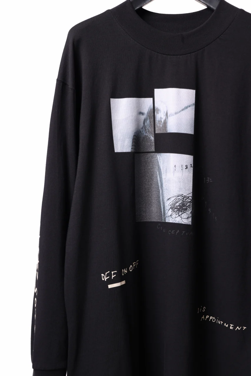 A.F ARTEFACT THICK-COLLAR BASIC L/S T-SHIRT / TYPE B PRINT (BLACK) - Image 13
