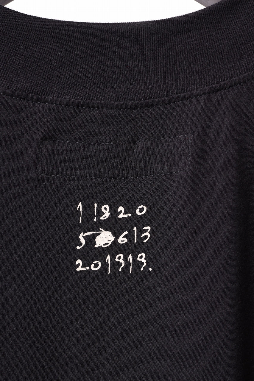 A.F ARTEFACT THICK-COLLAR BASIC L/S T-SHIRT / TYPE B PRINT (BLACK) - Image 14