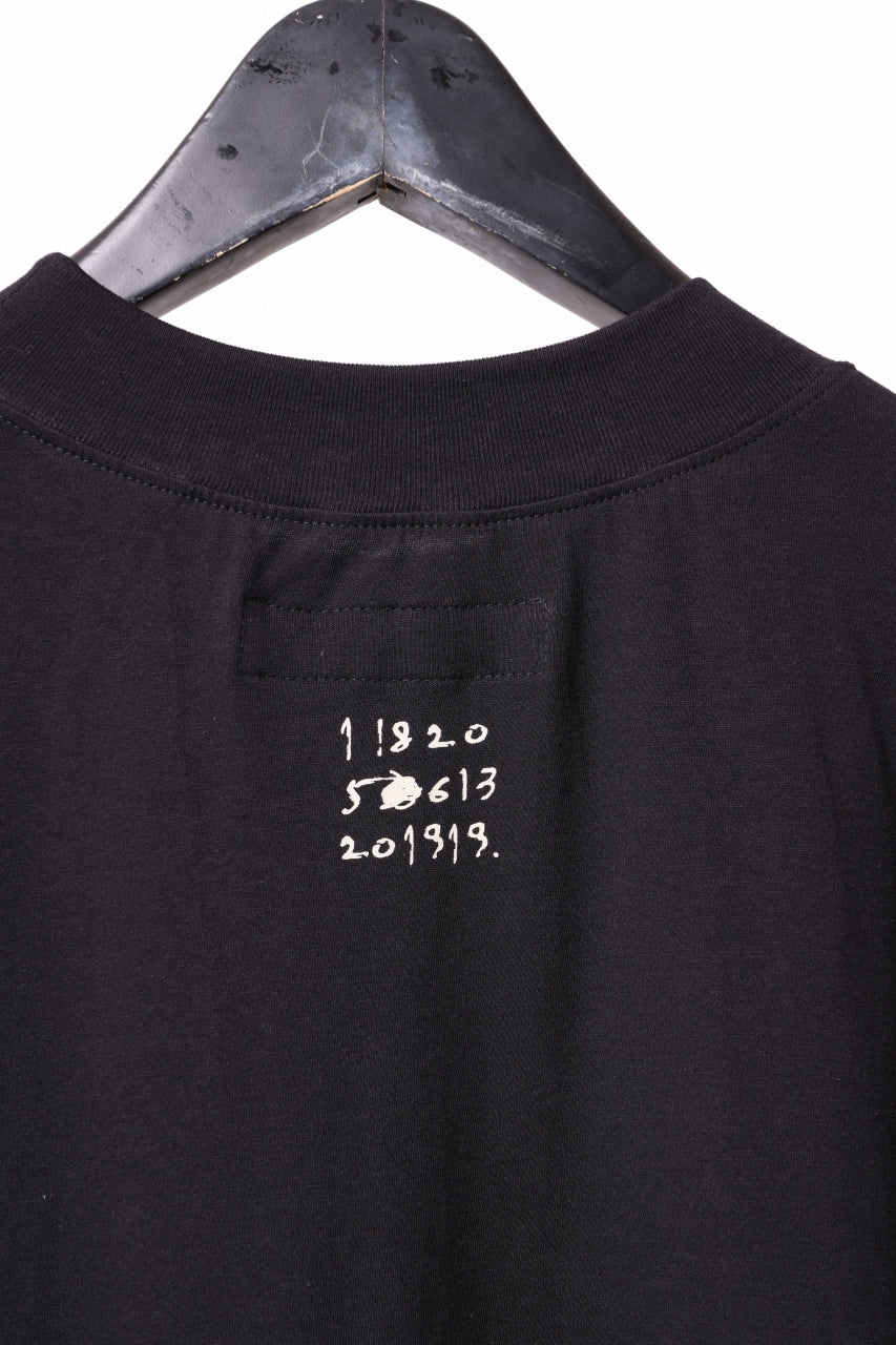 A.F ARTEFACT THICK-COLLAR BASIC L/S T-SHIRT / TYPE B PRINT (BLACK) - Image 15