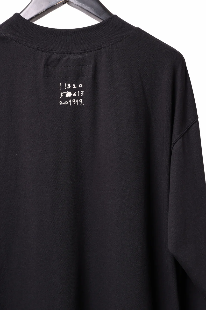 A.F ARTEFACT THICK-COLLAR BASIC L/S T-SHIRT / TYPE B PRINT (BLACK) - Image 18