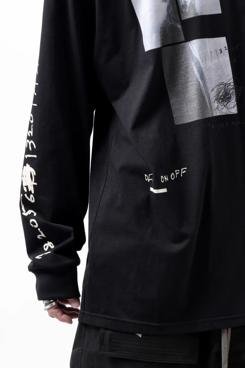 A.F ARTEFACT THICK-COLLAR BASIC L/S T-SHIRT / TYPE B PRINT (BLACK) - Image 27