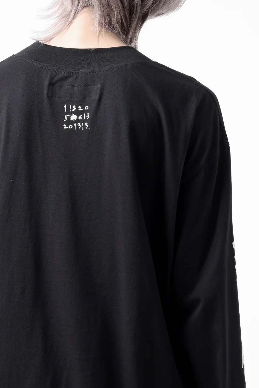 A.F ARTEFACT THICK-COLLAR BASIC L/S T-SHIRT / TYPE B PRINT (BLACK) - Image 31
