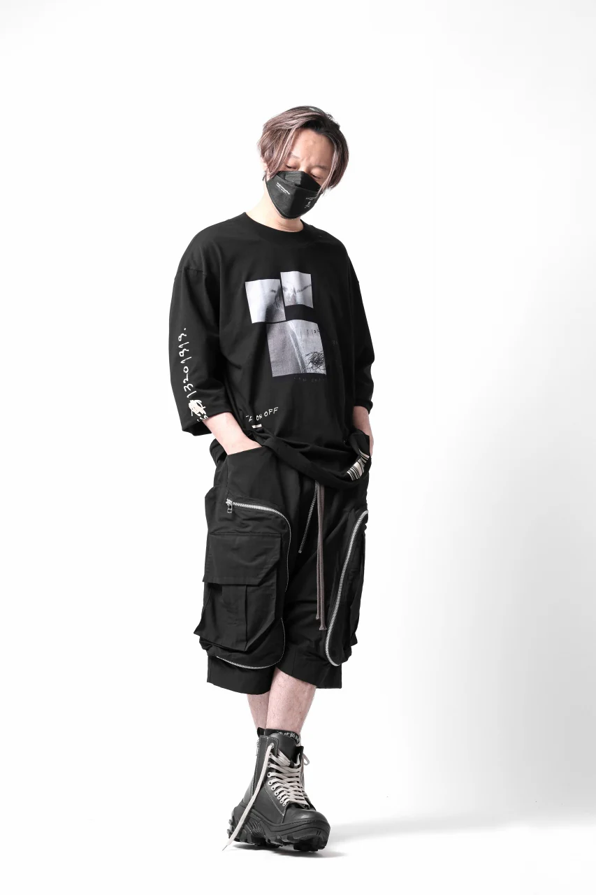 A.F ARTEFACT THICK-COLLAR BASIC L/S T-SHIRT / TYPE B PRINT (BLACK) - Image 42