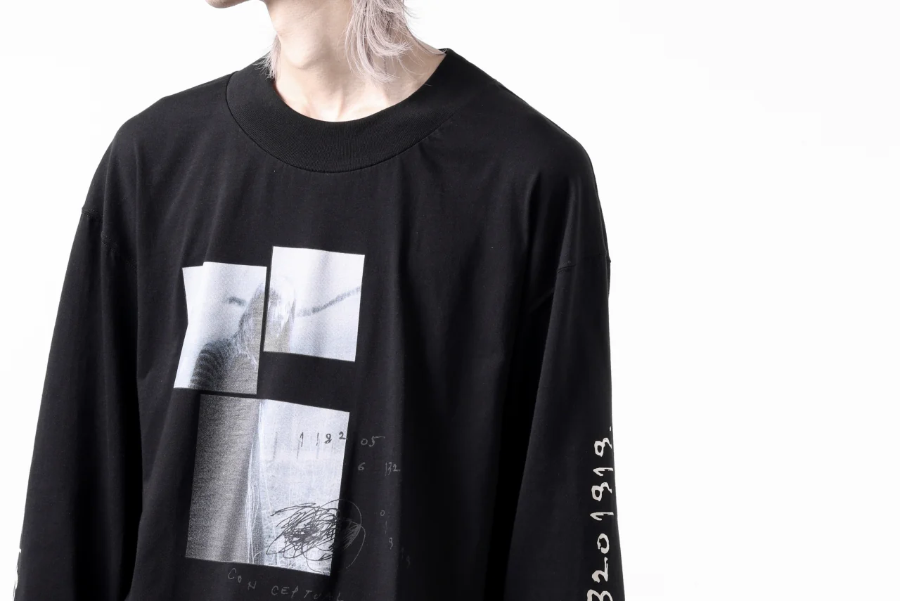 A.F ARTEFACT THICK-COLLAR BASIC L/S T-SHIRT / TYPE B PRINT (BLACK) - Image 44