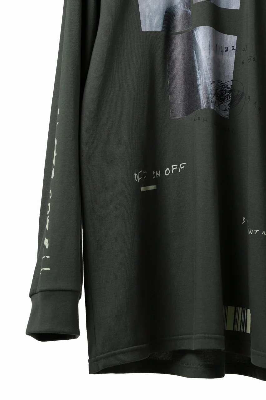 A.F ARTEFACT THICK-COLLAR BASIC L/S T-SHIRT / TYPE B PRINT (KHAKI) - Image 14