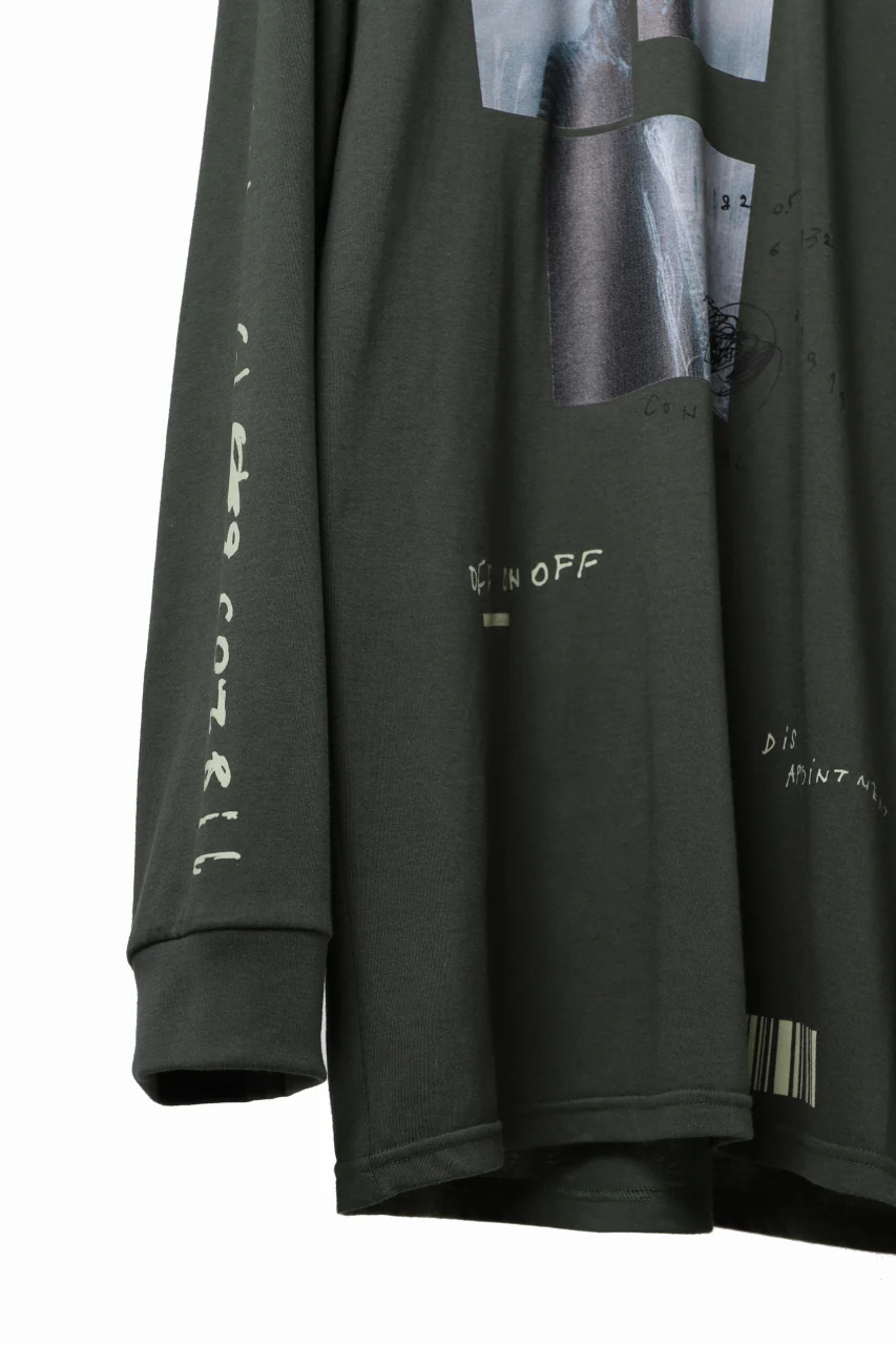 A.F ARTEFACT THICK-COLLAR BASIC L/S T-SHIRT / TYPE B PRINT (KHAKI) - Image 15