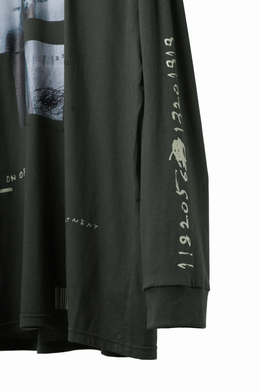 A.F ARTEFACT THICK-COLLAR BASIC L/S T-SHIRT / TYPE B PRINT (KHAKI) - Image 16