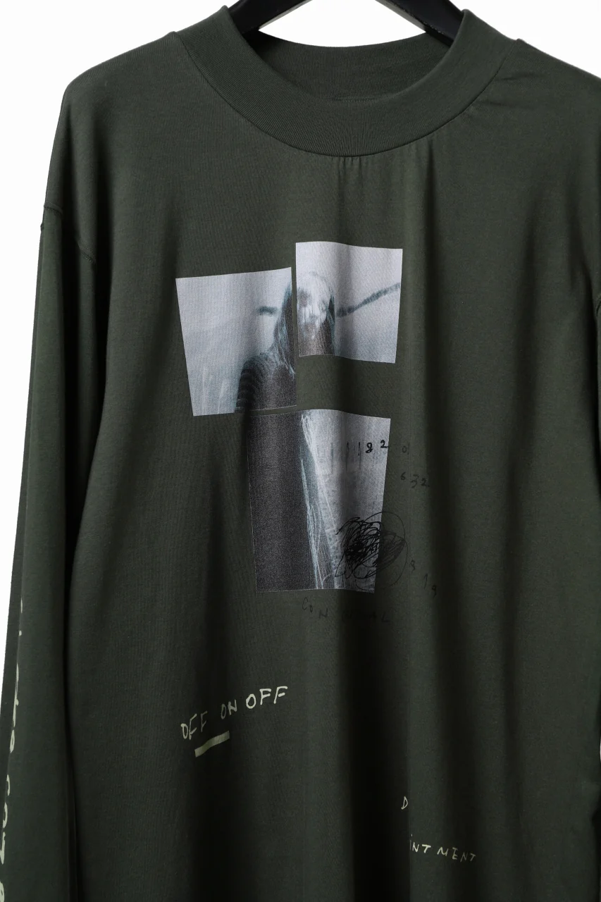 A.F ARTEFACT THICK-COLLAR BASIC L/S T-SHIRT / TYPE B PRINT (KHAKI) - Image 17