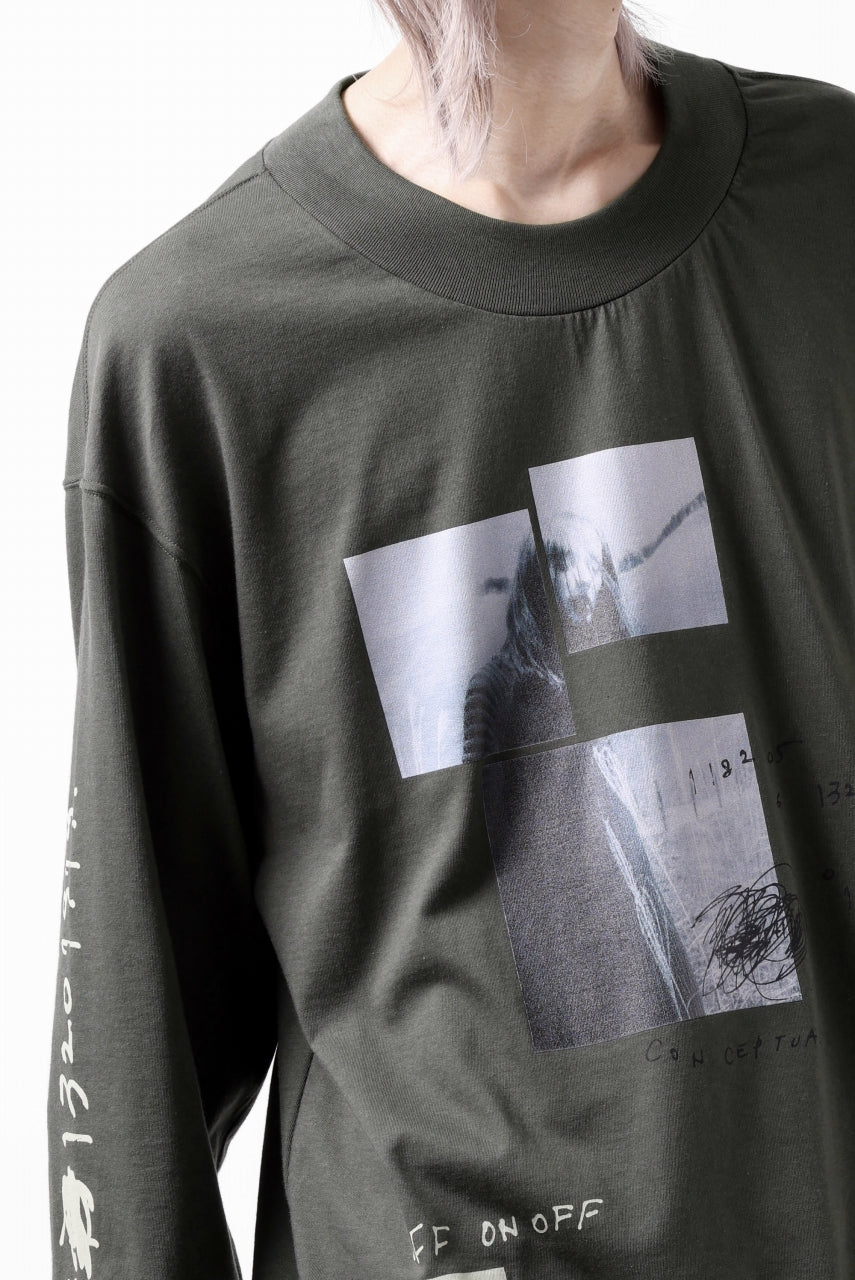 A.F ARTEFACT THICK-COLLAR BASIC L/S T-SHIRT / TYPE B PRINT (KHAKI) - Image 25