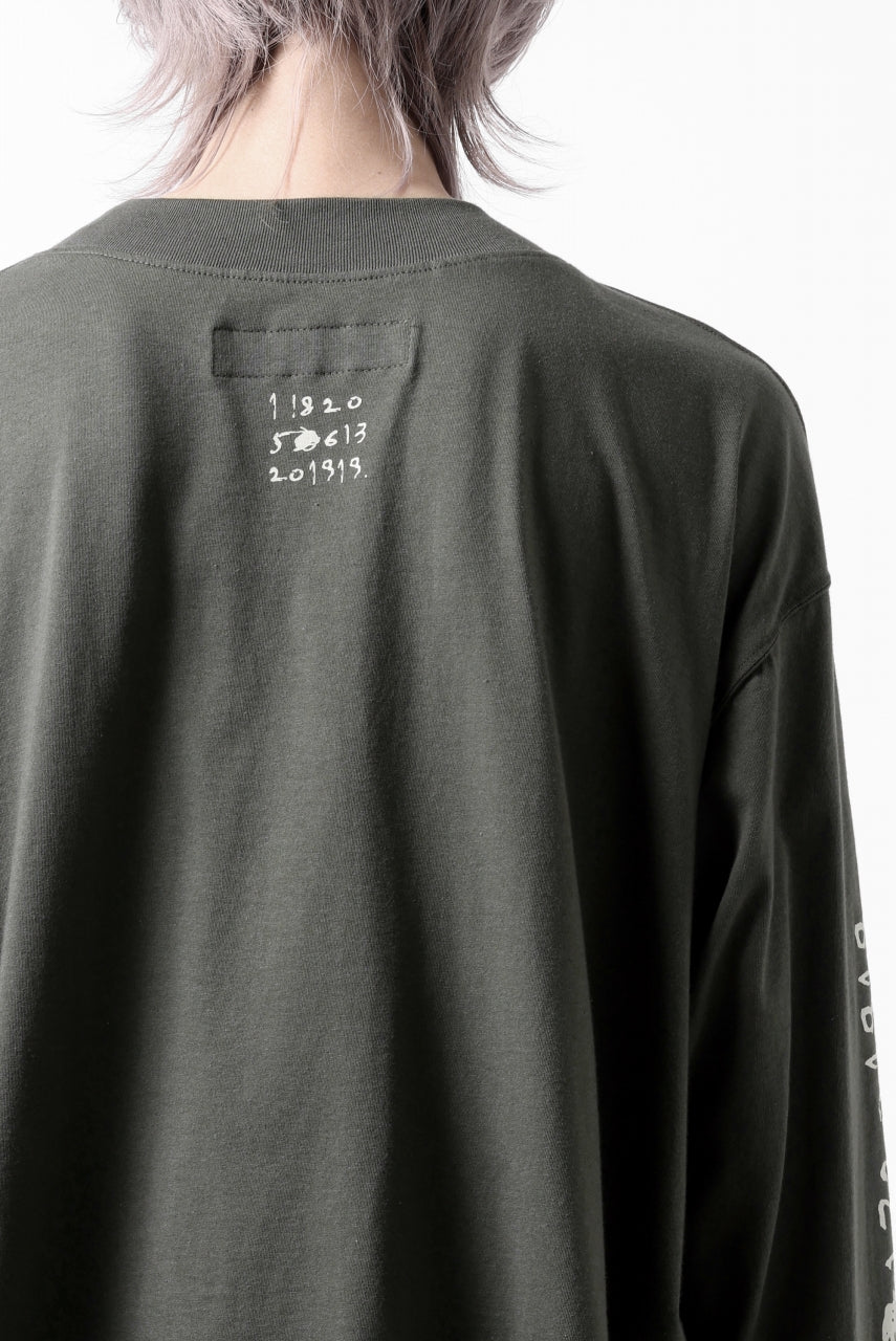 A.F ARTEFACT THICK-COLLAR BASIC L/S T-SHIRT / TYPE B PRINT (KHAKI) - Image 28