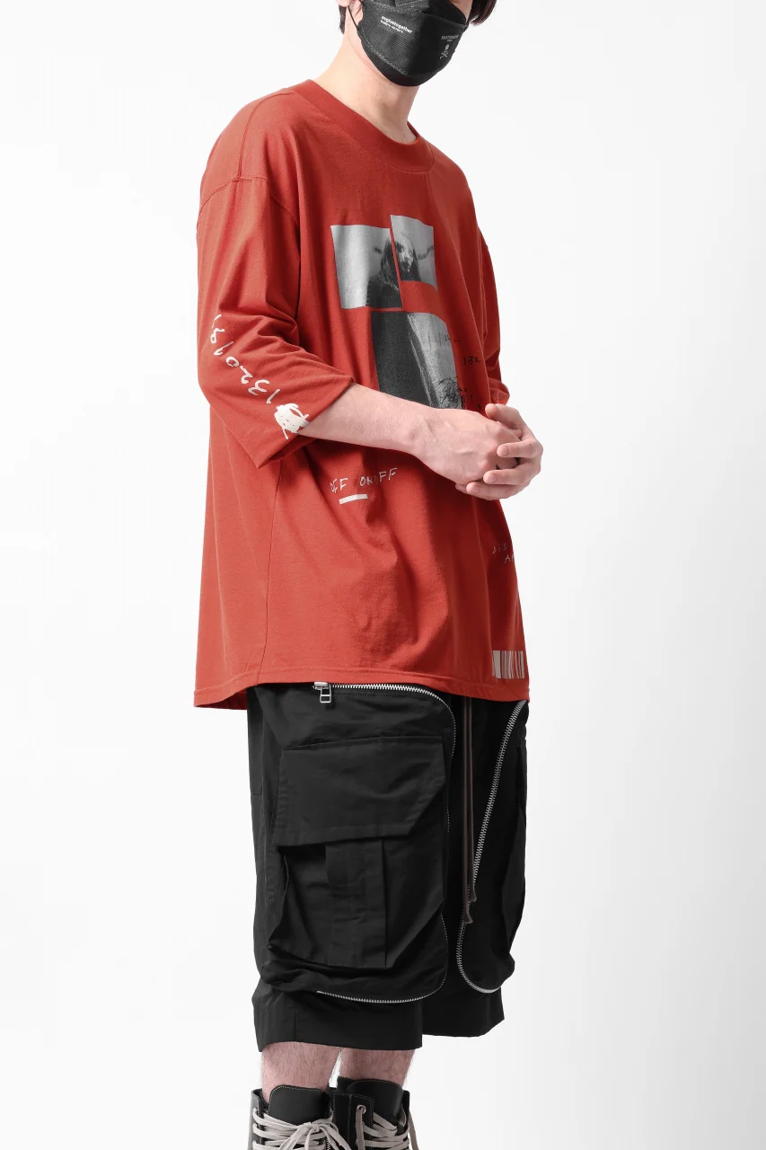 A.F ARTEFACT THICK-COLLAR BASIC L/S T-SHIRT / TYPE B PRINT (ORANGE) - Image 30