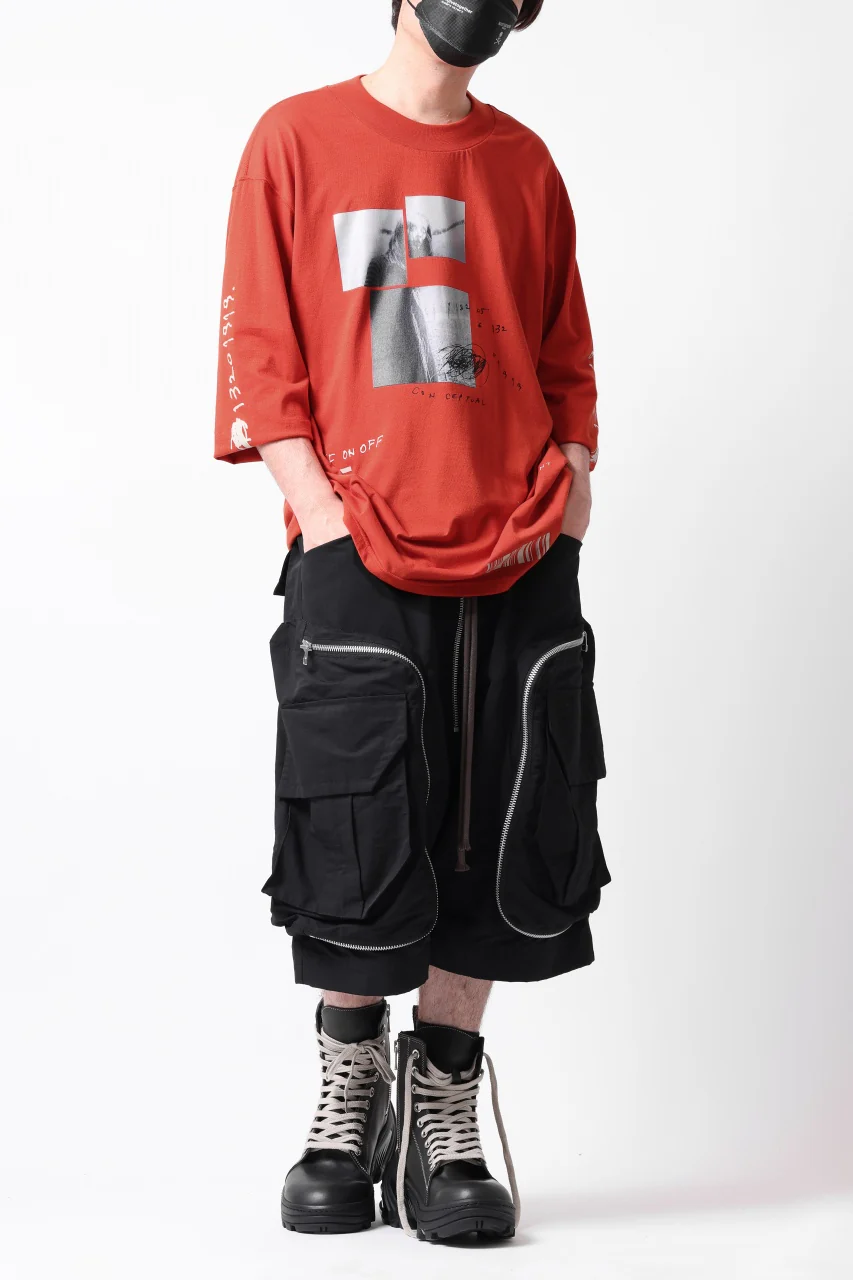 A.F ARTEFACT THICK-COLLAR BASIC L/S T-SHIRT / TYPE B PRINT (ORANGE) - Image 33