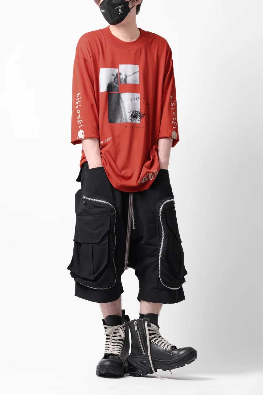 A.F ARTEFACT THICK-COLLAR BASIC L/S T-SHIRT / TYPE B PRINT (ORANGE) - Image 36