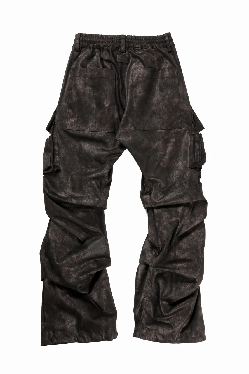 A.F ARTEFACT TUCK CARGO PANTS / METAL STEAM CAMOUFLAGE (BLACK×BROWN) - Image 2