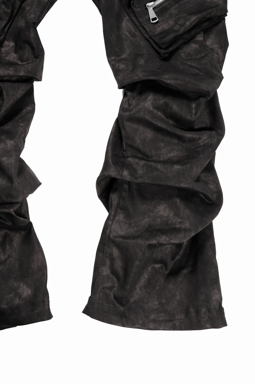 A.F ARTEFACT TUCK CARGO PANTS / METAL STEAM CAMOUFLAGE (BLACK×BROWN) - Image 3