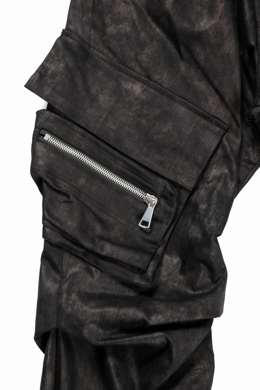 A.F ARTEFACT TUCK CARGO PANTS / METAL STEAM CAMOUFLAGE (BLACK×BROWN) - Image 5