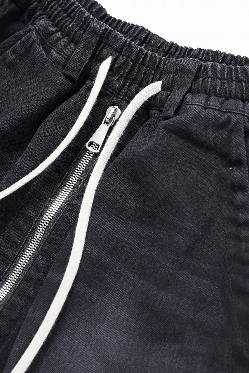 A.F ARTEFACT TUCK SHORTS / FADED DENIM (BLACK) - Image 7