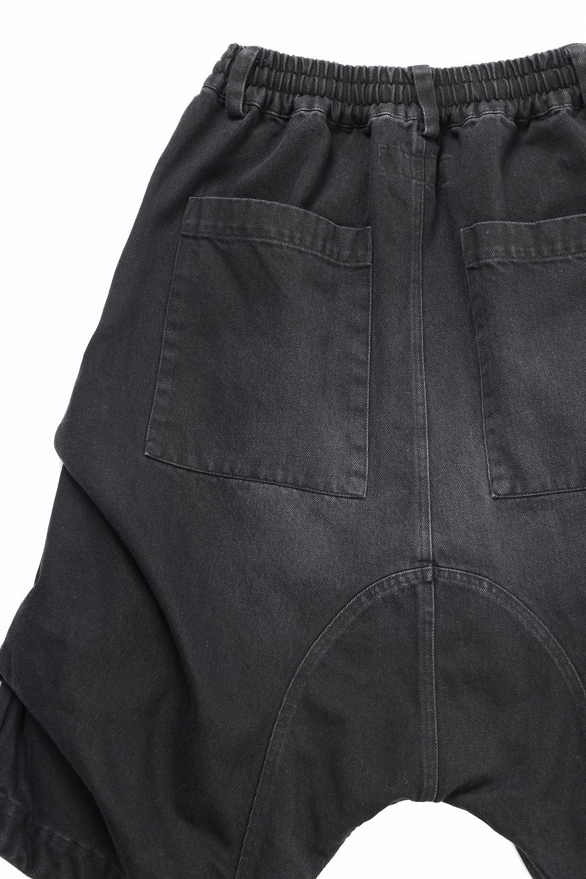 A.F ARTEFACT TUCK SHORTS / FADED DENIM (BLACK) - Image 8