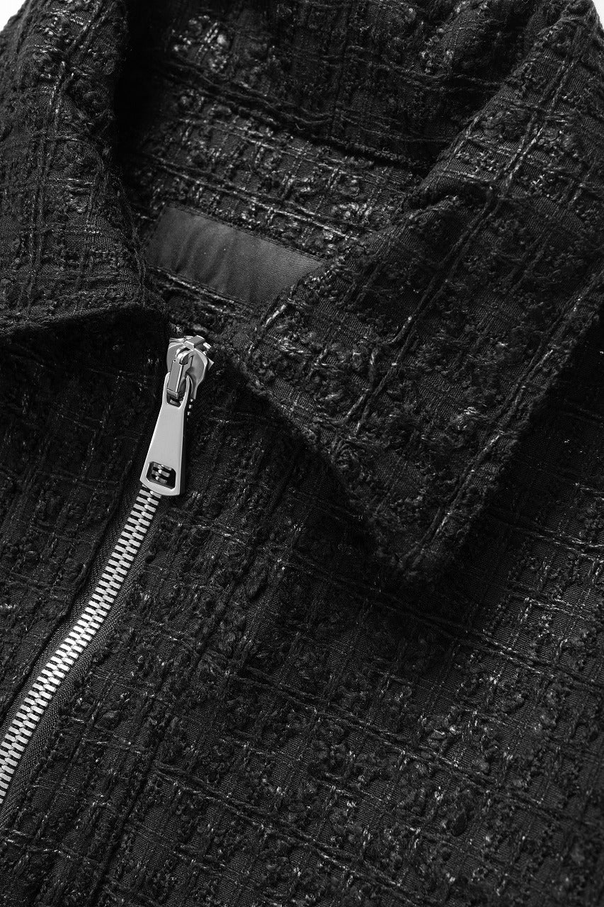 A.F ARTEFACT TUCK SLEEVE JACKET / LUXURY TWEED (BLACK) - Image 8