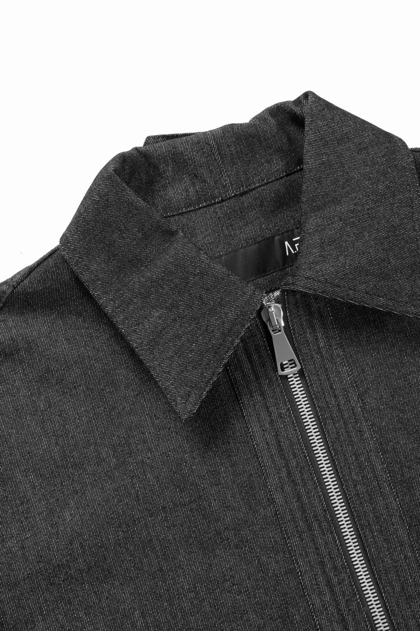 A.F ARTEFACT TUCK SLEEVE JACKET / RAW DENIM (BLACK) - Image 10