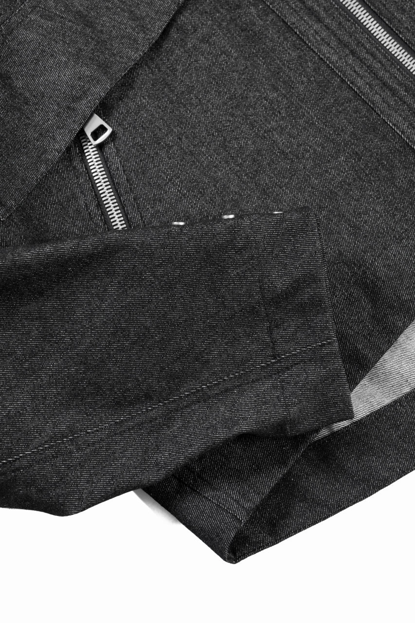 A.F ARTEFACT TUCK SLEEVE JACKET / RAW DENIM (BLACK) - Image 9