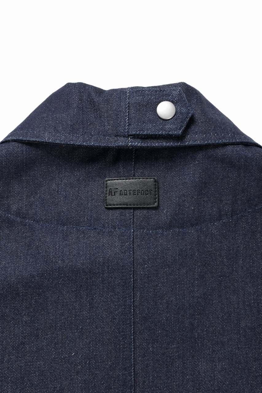 A.F ARTEFACT TUCK SLEEVE JACKET / RAW DENIM (NAVY) - Image 12
