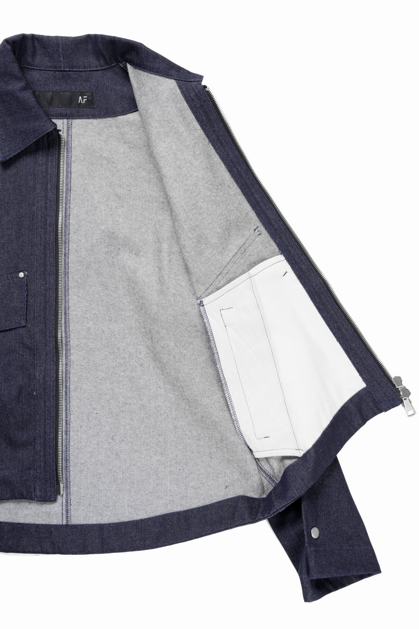 A.F ARTEFACT TUCK SLEEVE JACKET / RAW DENIM (NAVY) - Image 13