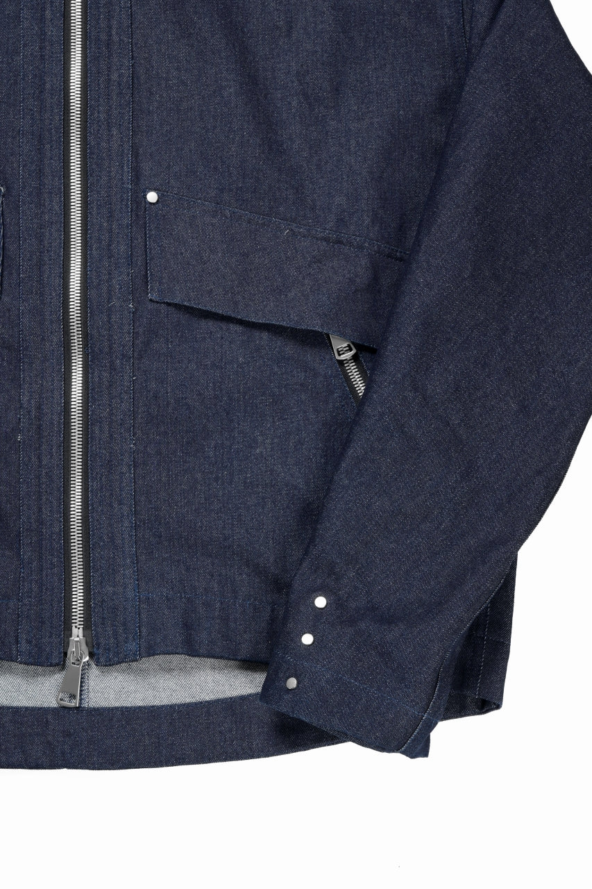 A.F ARTEFACT TUCK SLEEVE JACKET / RAW DENIM (NAVY) - Image 4