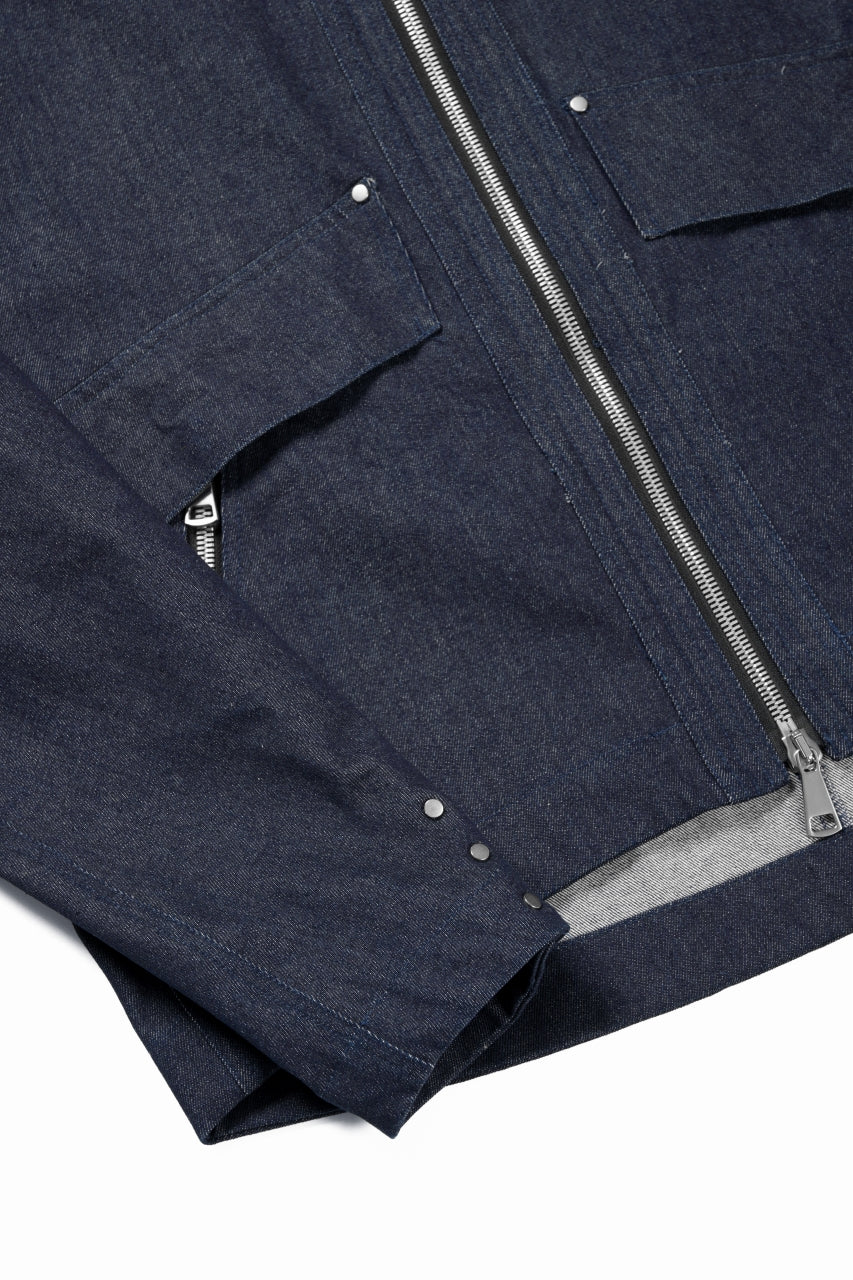 A.F ARTEFACT TUCK SLEEVE JACKET / RAW DENIM (NAVY) - Image 6