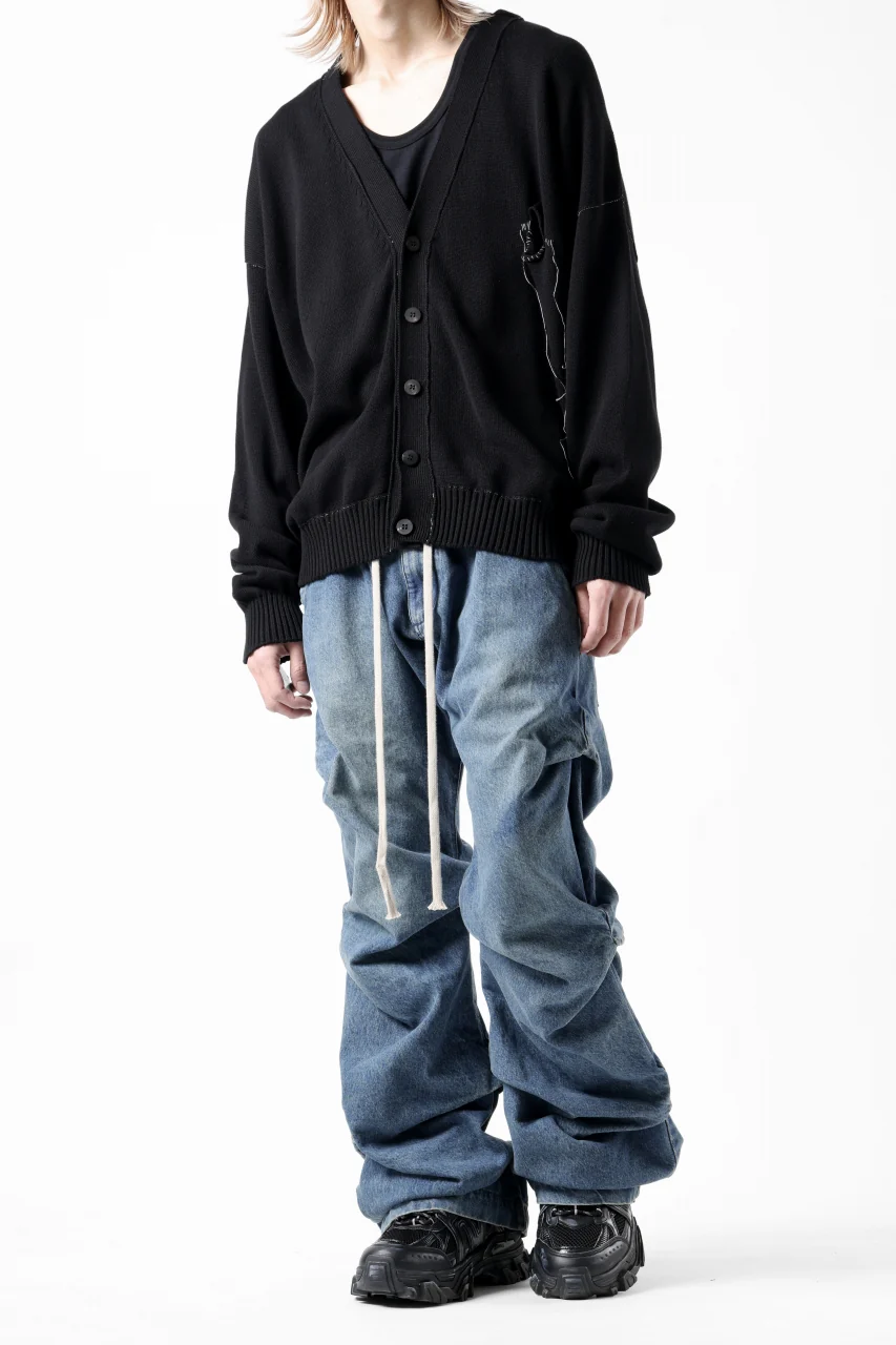 A.F ARTEFACT TUCK SLIM BAGGY PANTS / FADED DENIM (BLUE) - Image 10