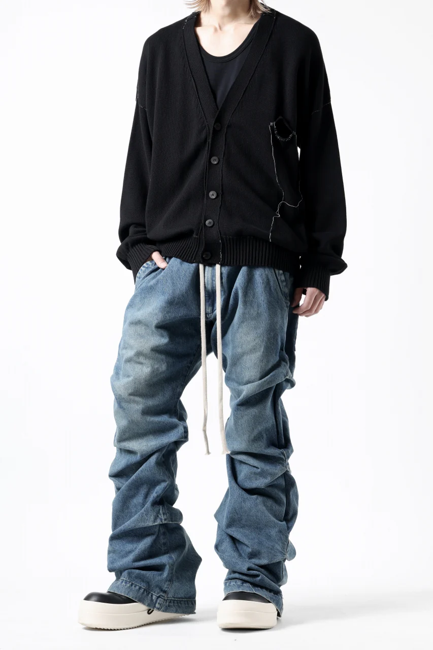 A.F ARTEFACT TUCK SLIM BAGGY PANTS / FADED DENIM (BLUE) - Image 11
