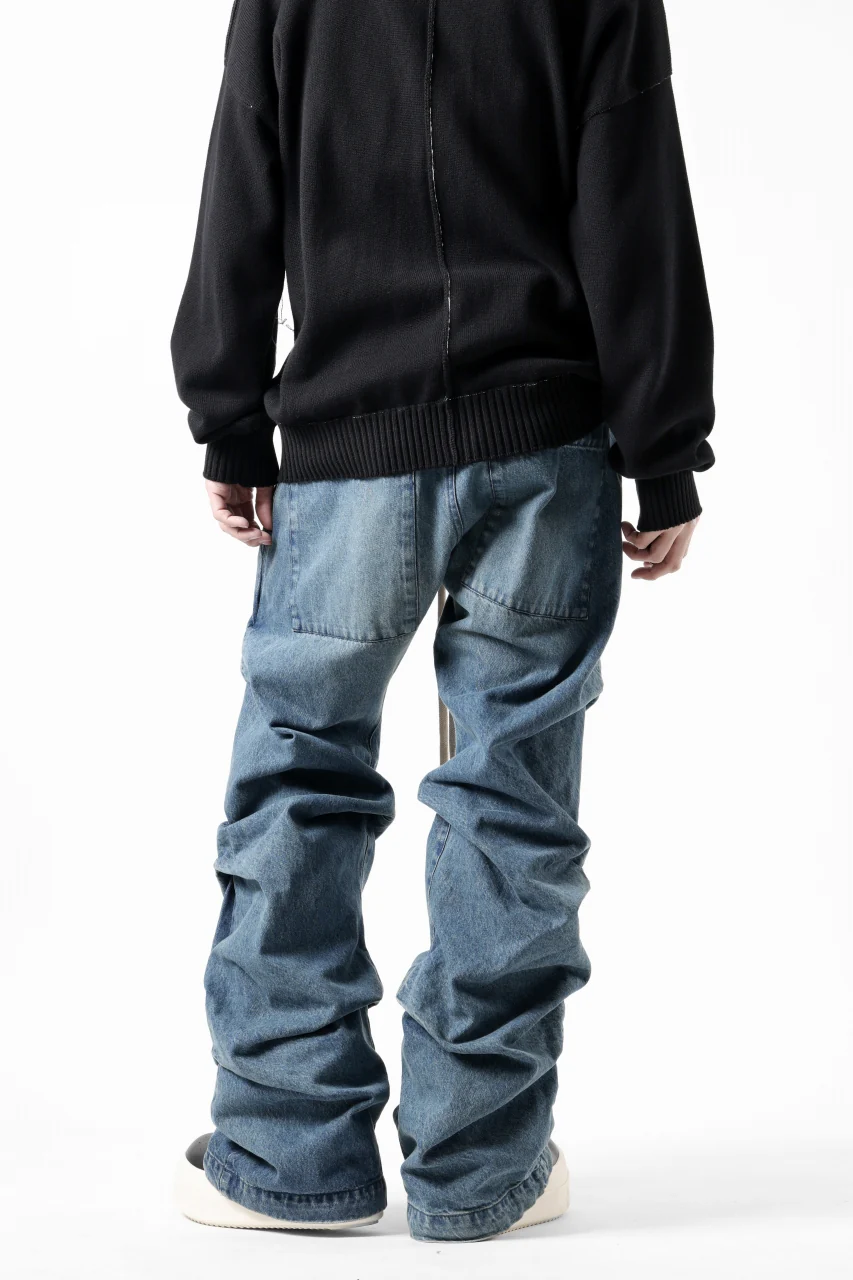 A.F ARTEFACT TUCK SLIM BAGGY PANTS / FADED DENIM (BLUE) - Image 12