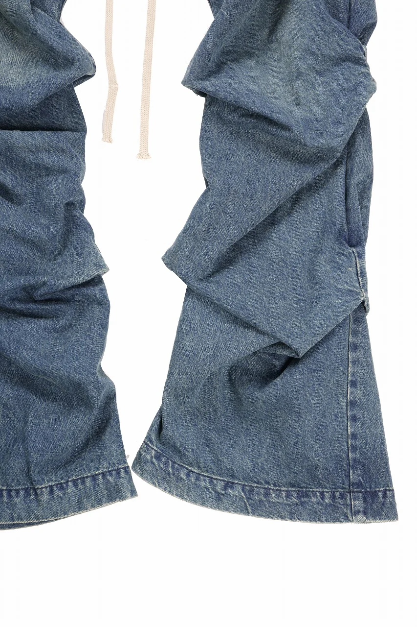 A.F ARTEFACT TUCK SLIM BAGGY PANTS / FADED DENIM (BLUE) - Image 14