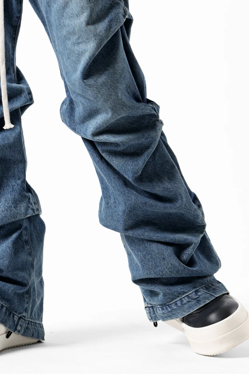 A.F ARTEFACT TUCK SLIM BAGGY PANTS / FADED DENIM (BLUE) - Image 26