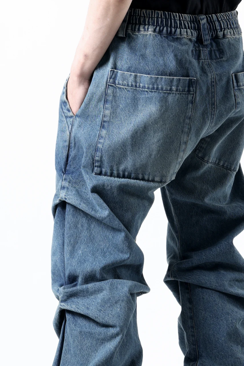 A.F ARTEFACT TUCK SLIM BAGGY PANTS / FADED DENIM (BLUE) - Image 28